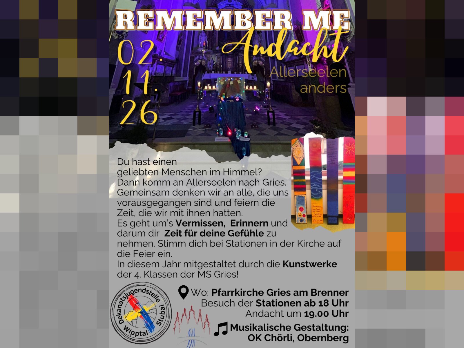 REMEMBER ME ANDACHT 2026