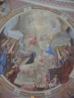Deckenfresko im Chor