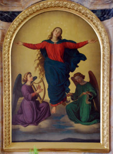 Rechter Seitenaltar: Himmelfahrt Mariens