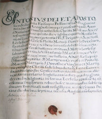Weiheurkunde Gries 1635
