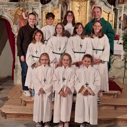 Ministrantenaufnahme in der Pfarre Vinaders